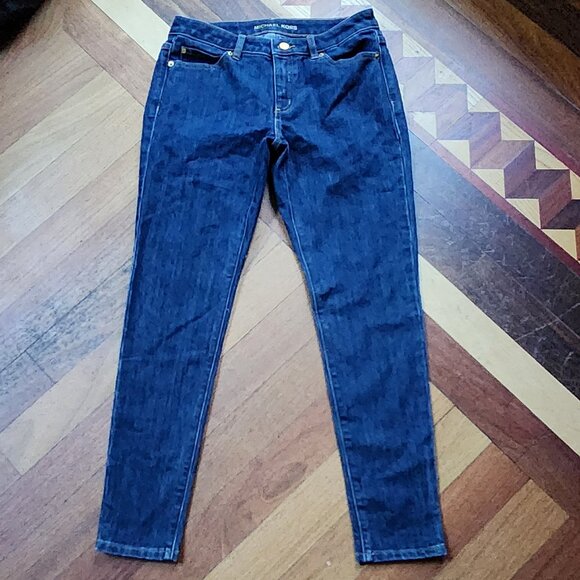 Michael Kors Dark Wash Izzy Skinny Jeans Size 6 Petite - Picture 3 of 16